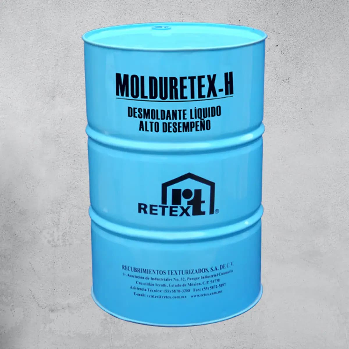 MOLDURETEX H TAMBOR 200 LTS AZUL FUGAS DESMOLDANTE LIQUIDO ALTO DESEMPEÑO    PE*