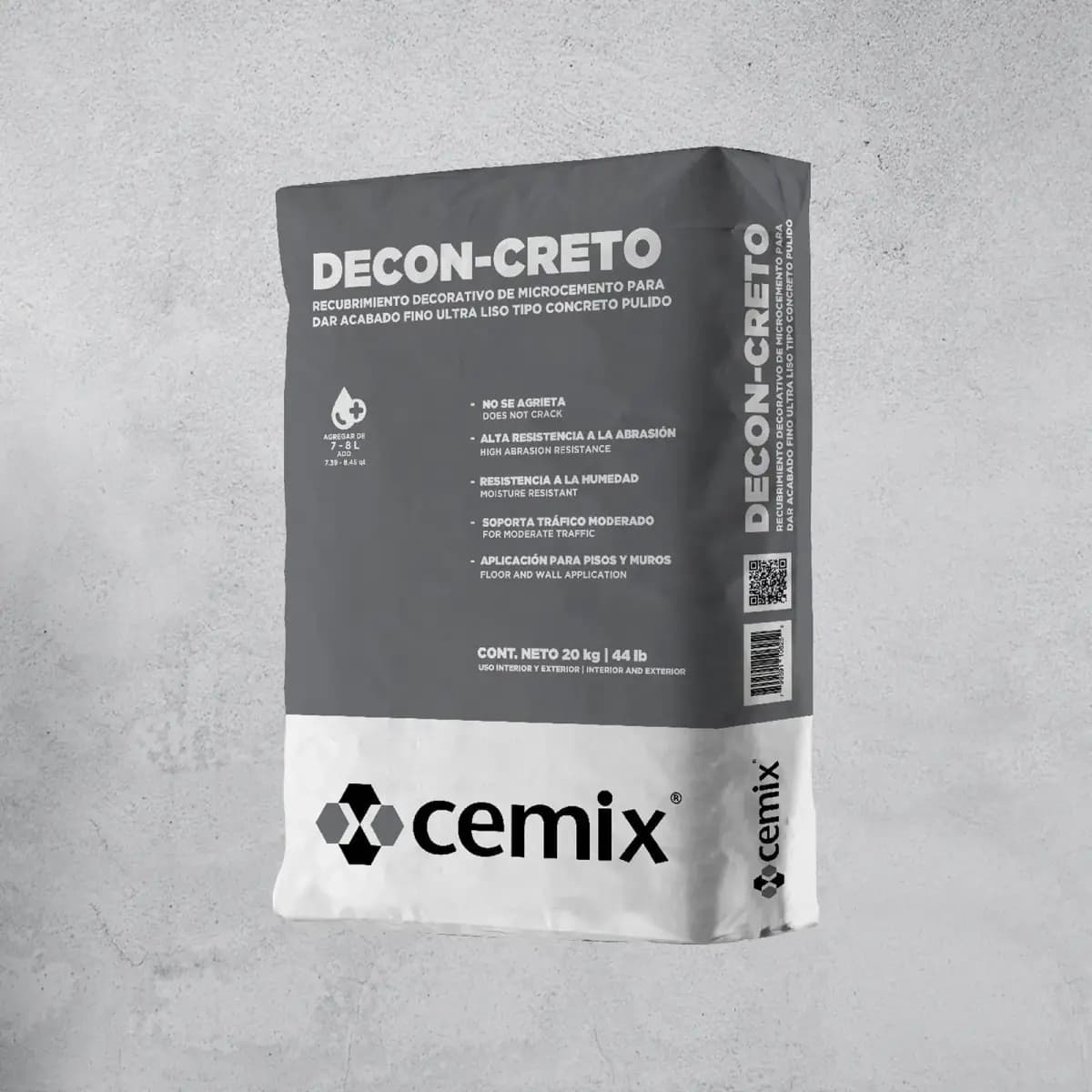 DECONCRETO PULIDO GRIS SACO 20 KG CEMIX